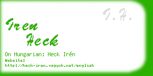 iren heck business card